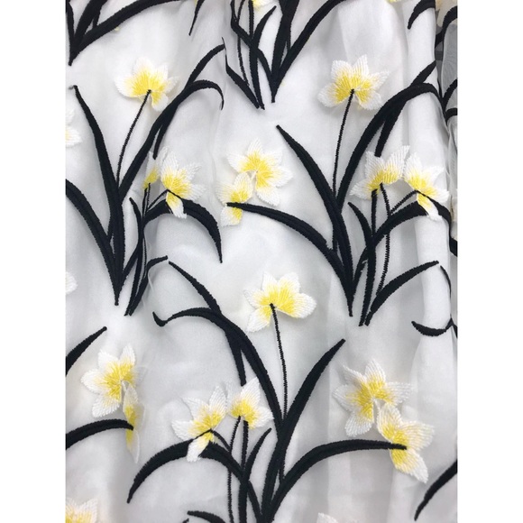 Gracia Yellow Floral Embroidery Spring Easter Dres - Picture 6 of 8